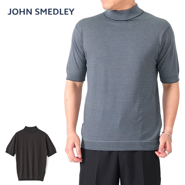 JOHN SMEDLEY ジョンスメドレー モックネック ニット 30G短時間一回のみ着用の極美品です