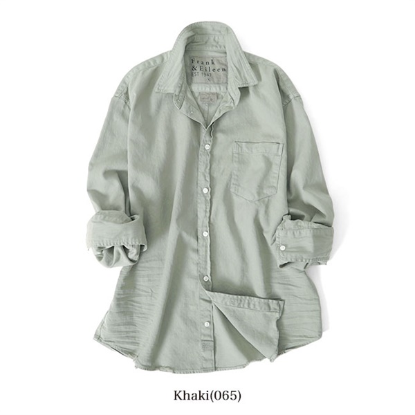 Frank&Eileen フランク&アイリーン LUKE ITALIAN COLOR DENIM ルーク イタリアンカラー ダメージ デニムシャツ 3420700059