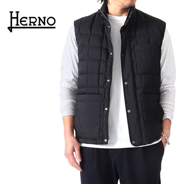 HERNO ヘルノ スタンドカラー キルティングベスト PI001111U-12456 HERNO (ヘルノ) Add. 宮崎