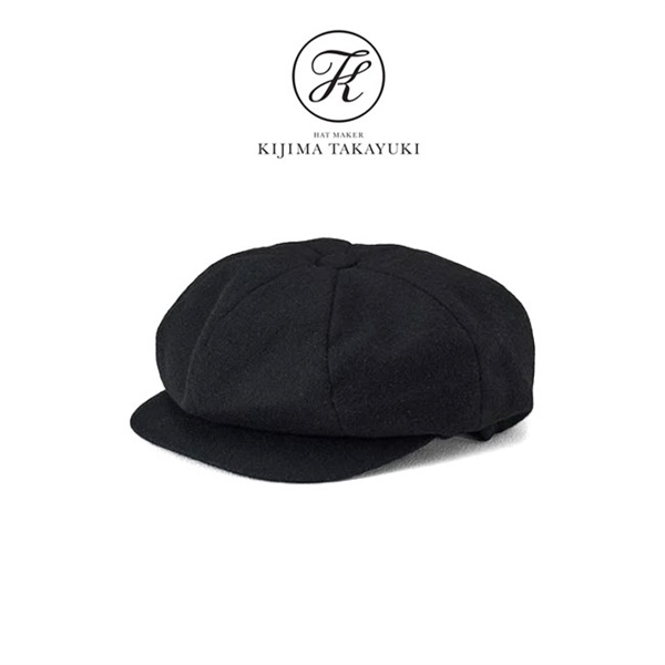 未使用　キジマタカユキ コットンキャスケット 黒　定価15400円 KIJIMA TAKAYUKI (キジマタカユキ) WOOL MELTON CASQUETTE / ウール