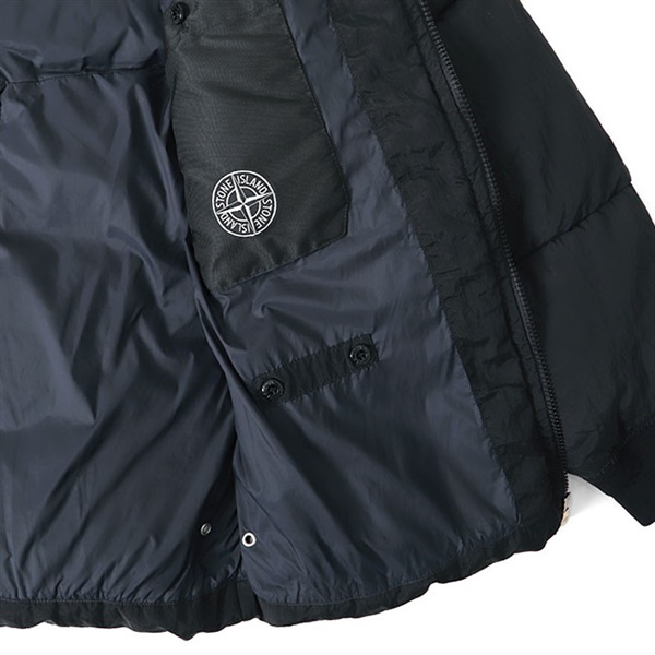 Stone Island ストーンアイランド ガーメントダイ ナイロンメタル フーデッド ダウンジャケット 771543619