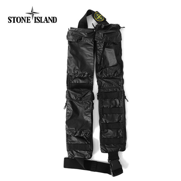 Stone Island ストーンアイランド ガーメントダイ ミリタリー ショルダー ベルトバッグ 771590170 黒 ショルダーポーチ