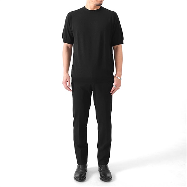 JOHN SMEDLEY ジョンスメドレー 30G コットンメリノ クルーネック ...