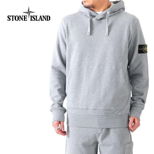 Stone Island ストーンアイランド ガーメントダイ サイドロゴパッチ スウェットパーカー 761564151