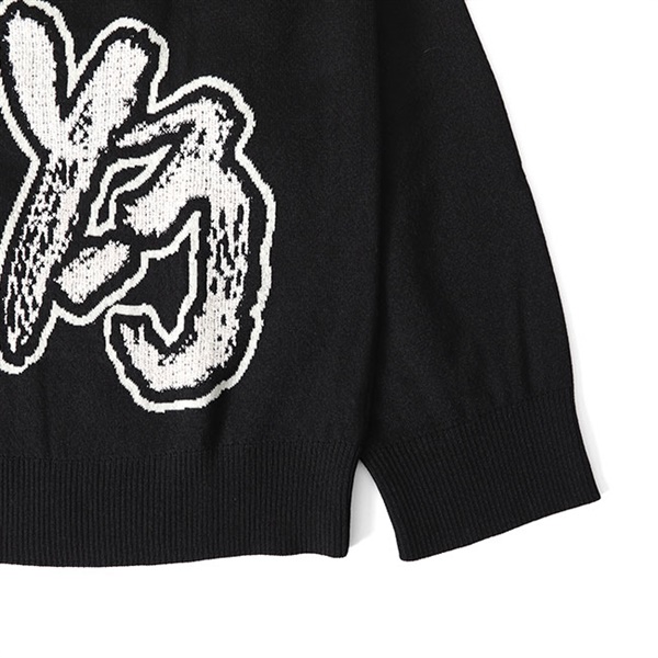 Y's Yohji Yamamoto ワイズ ヨウジヤマモト YQ-T20-676-3 ロゴ カーディガン ブラック系 2【極上美品】