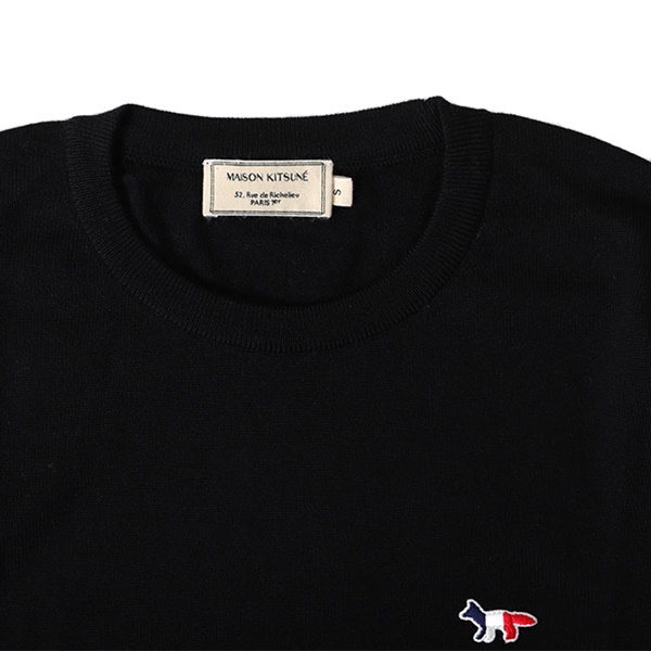 Maison Kitsune メゾンキツネ トリコ フォックスロゴ クルーネック 