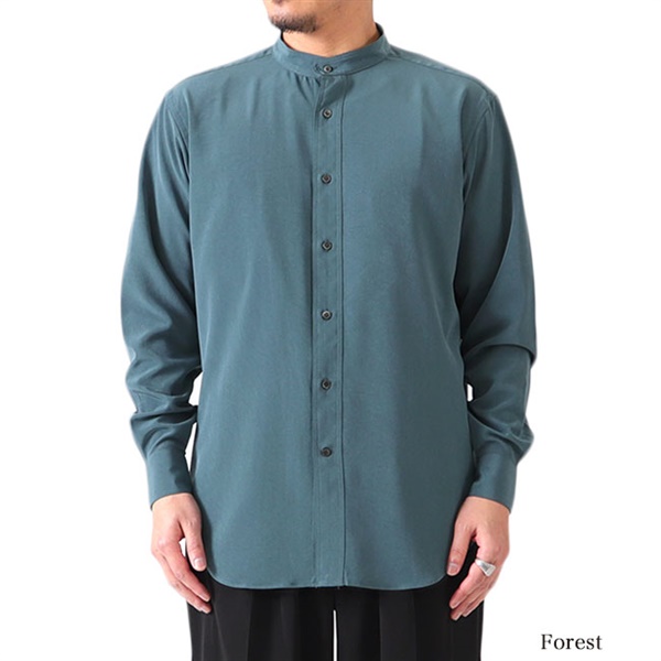[SALE] RAINMAKER レインメーカー バンドカラー ロングテイルシャツ RM221-037