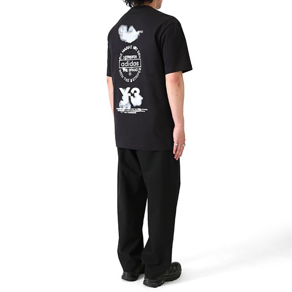 Y-3 ワイスリー グラフィック バックロゴ Tシャツ JX4745 ** Y-3
