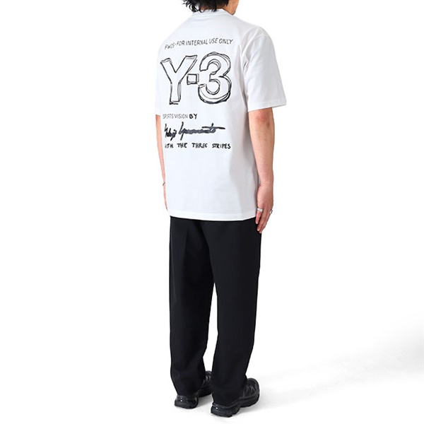 Y-3 ワイスリー グラフィック バックロゴ Tシャツ KB2607 ** Y-3