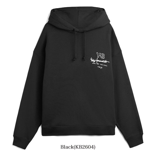 Y-3 ワイスリー ロゴ グラフィック プルオーバー スウェットパーカー