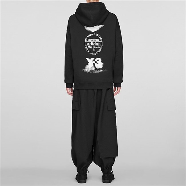 Y-3 ワイスリー グラフィック プルオーバー スウェットパーカー JX4748