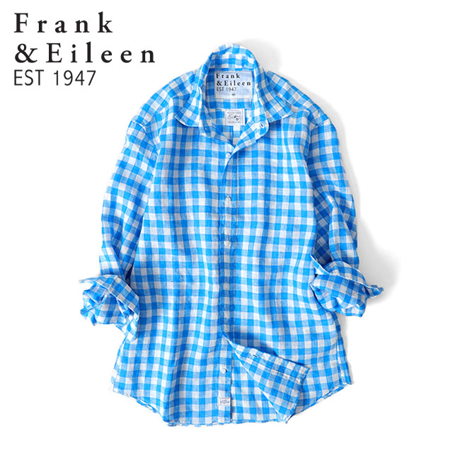 未使用 Frank&Eileen フランクアンドアイリーン チェックシャツ 麻素材リネン100%