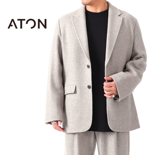 新品 定価10.9万 22AW ATON カシミヤオーバーサイズジャケット 04