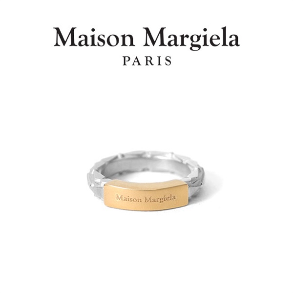 Maison Margiela メゾンマルジェラ ジオメトリック シルバートーン ブラス リング SM1UQ0076 SV0096
