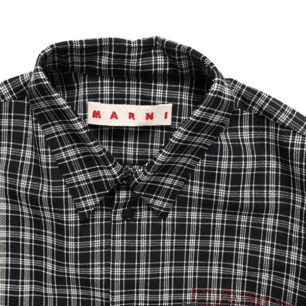 【MARNI】20SS CAMA0269Y0 チェックプルオーバー七分袖ブラウス MARNI】20SS CAMA0269Y0 チェックプルオーバー七分袖ブラウス 【公式通販】