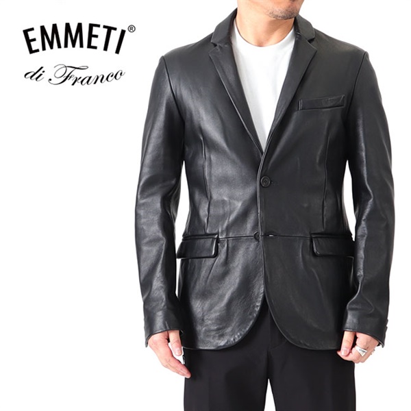 極美品　エンメティ EMMETI スウェードテーラードジャケット袖幅20cm