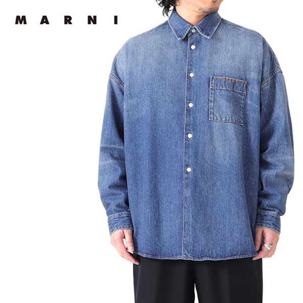 MARNI マルニ ウォッシュド加工 デニムシャツ CUJU0061S1 USCW24