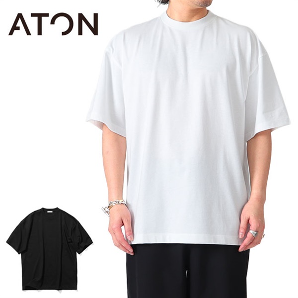 ATON エイトン スーピマコットン オーバーサイズ Tシャツ KKAGCM0030