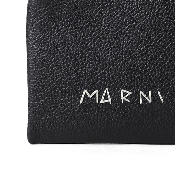 MARNI マルニ ロゴ刺繍 レザー コインケース&カードケース MARNI マルニ ロゴ刺繍 レザー コインケース&カードケース