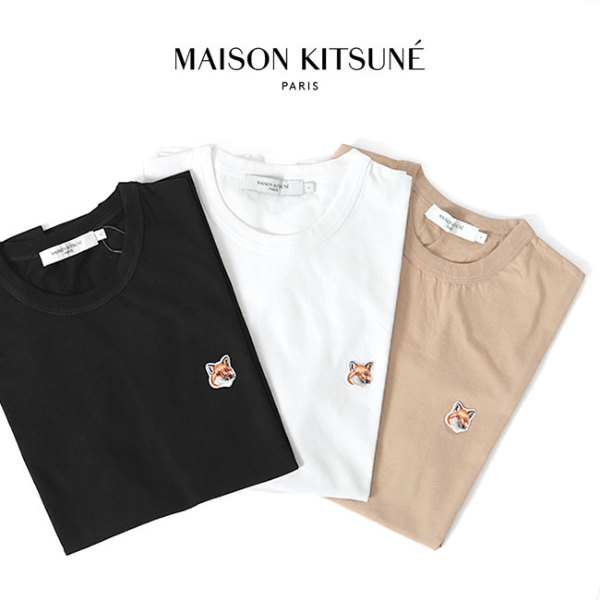 (正規美品)Maison Kitsune メゾンキツネ tシャツ　ベージュ XS