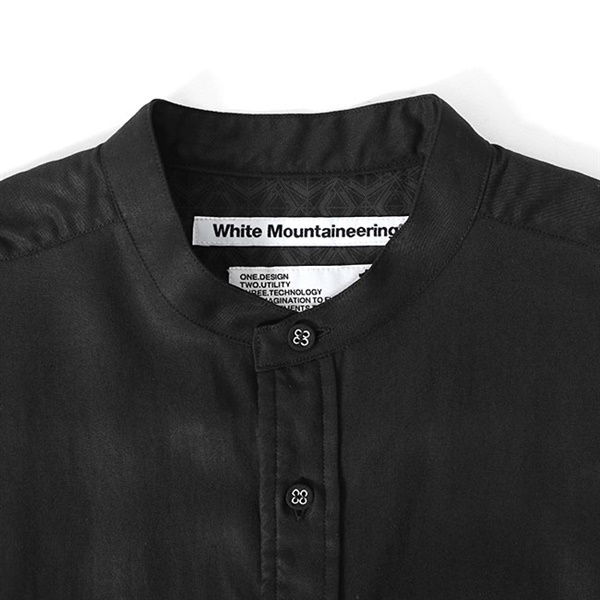 White Mountaineering ホワイトマウンテニアリング ツイル スタンドカラーシャツ WM2371106