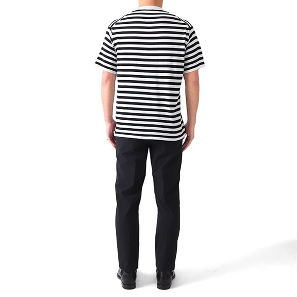 JOHN SMEDLEY ジョンスメドレー 30G ボーダー クルーネック ニットTシャツ S4470