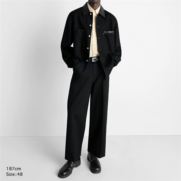 LEMAIRE ルメール 襟レザー デニムシャツ SH1261 LD1071 LEMAIRE