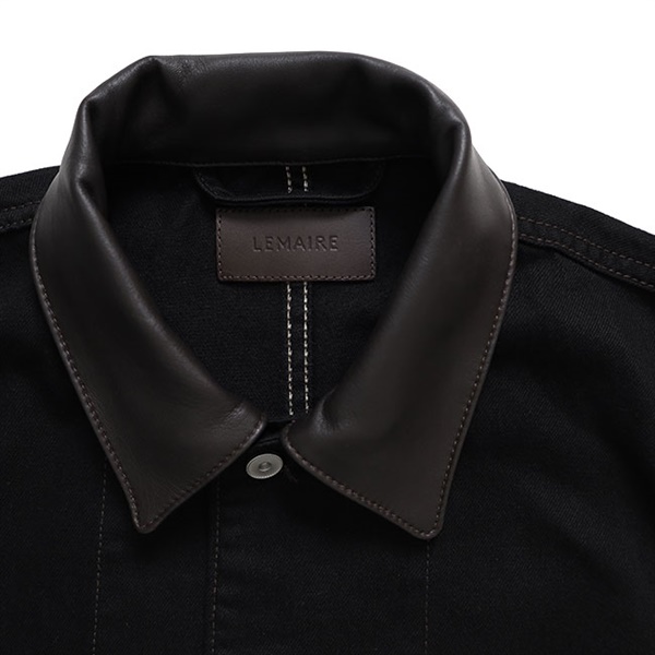 LEMAIRE ルメール 襟レザー デニムシャツ SH1261 LD1071 LEMAIRE