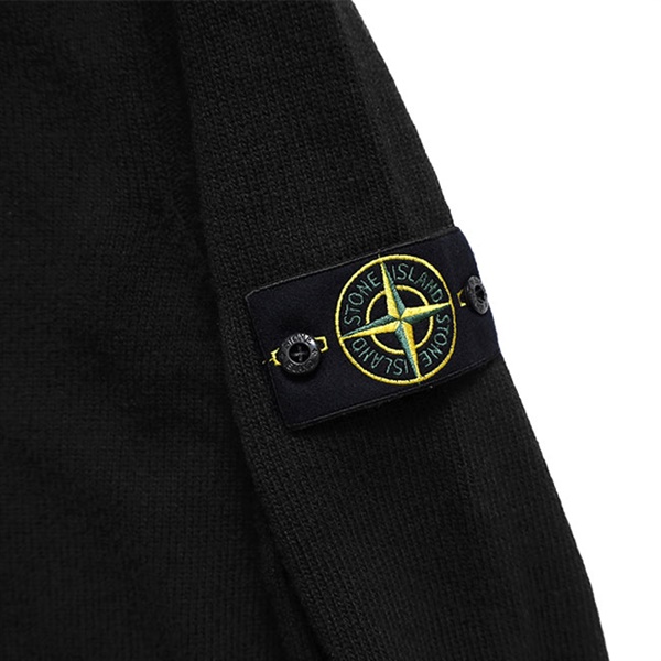 ☆美品☆Stone  ラムウール クルーネックセーター BLK Stone Island ストーンアイランド MAGLIA ラムウール クルーネック