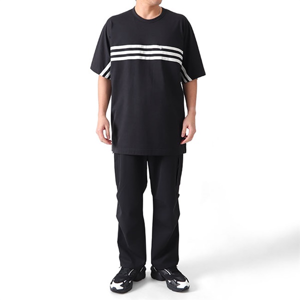 Y-3 ワイスリー 3ライン 胸ポケット Tシャツ FJ0414 半袖Tシャツ Yohji Yamamoto