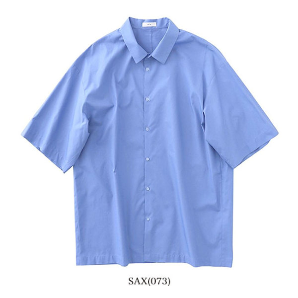 SALE] ATON エイトン スビンブロード オーバーサイズ シャツ BL