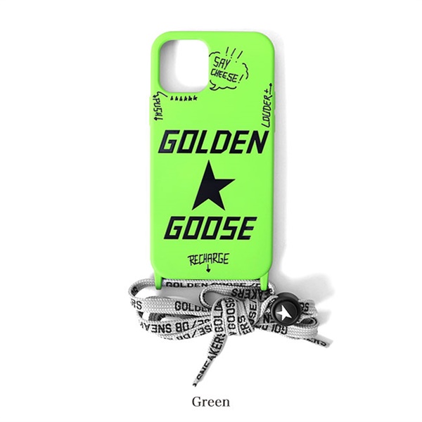 Golden Goose ゴールデングース ストラップ付き アートグラフィック アイフォンケース iphone12 pro iphone12