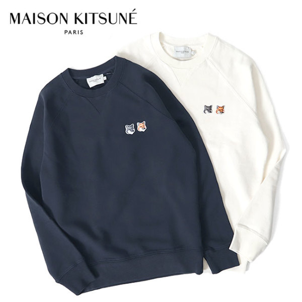 Maison Kitsune メゾンキツネ ダブルフォックスヘッドロゴ クルーネック スウェットシャツ FM00358KM0002 Maison  Kitsune（メゾン キツネ） Add. 宮崎