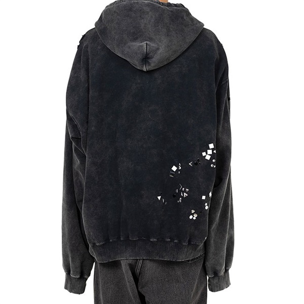Maison Mihara Yasuhiro 黒 パーカー F Maison MIHARA YASUHIRO - サンフェードパーカー - sun faded halfzip