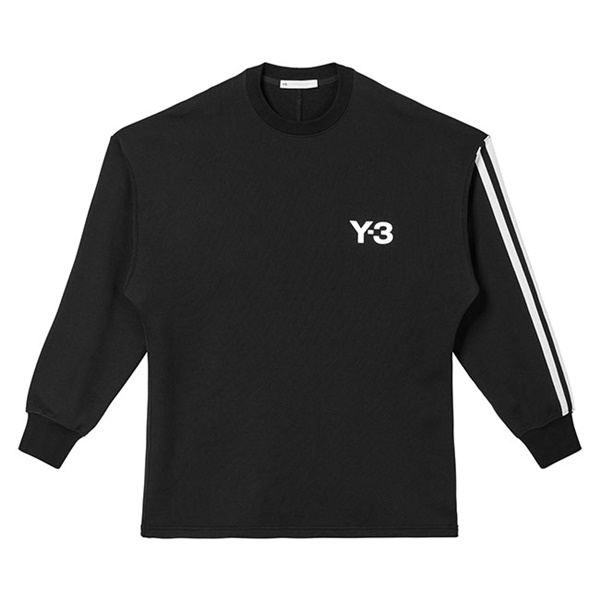 Y-3 ワイスリー オーバーサイズ 3ライン クルーネック スウェット 