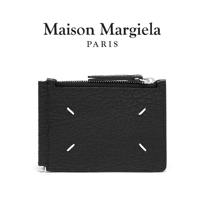 Maison Margiela メゾンマルジェラ グレインレザー マネークリップ付き 二つ折り 財布 SA1UI0022 P4455 Maison  Margiela（メゾンマルジェラ） Add. 宮崎