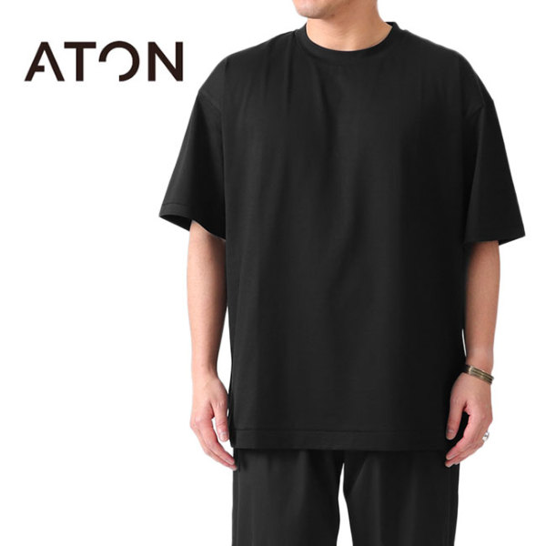 ATON エイトン オーバーサイズ スビンコットン Tシャツ KKAGIM0015