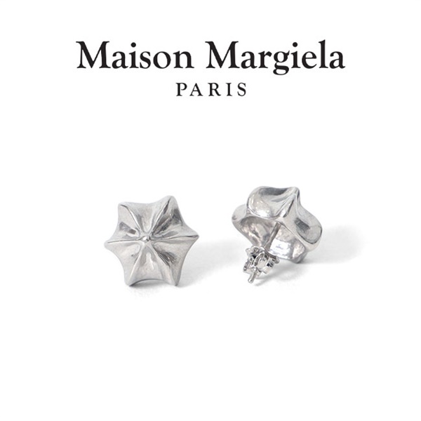 【新品未使用】 Maison Margiela メゾン マルジェラ ピアス アクセサリー Logo Earring ロゴイヤリング シルバー SM1VG0024SV0158 【YELLOW GOLD PLATING BURATTATO】