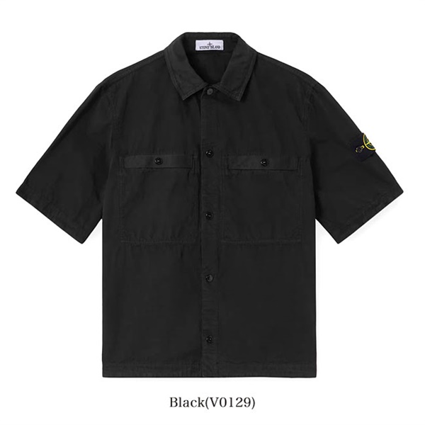 【STONE (ストーンアイランド)】スリーブポケット シャツ Stone Island ストーンアイランド ガーメントダイ 袖ポケット