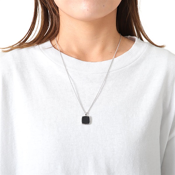 [予約商品] TOMWOOD トムウッド Cushion Pendant Onyx シルバー クッション オニキス ペンダント ネックレス