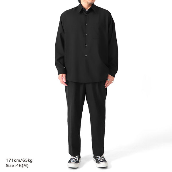 MARNI トロピカルウールシャツ ブラック 46 M