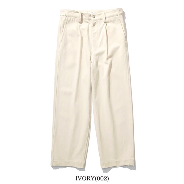 ATON エイトン コットンツイル タックワイドパンツ PRAGLM0104 ATON