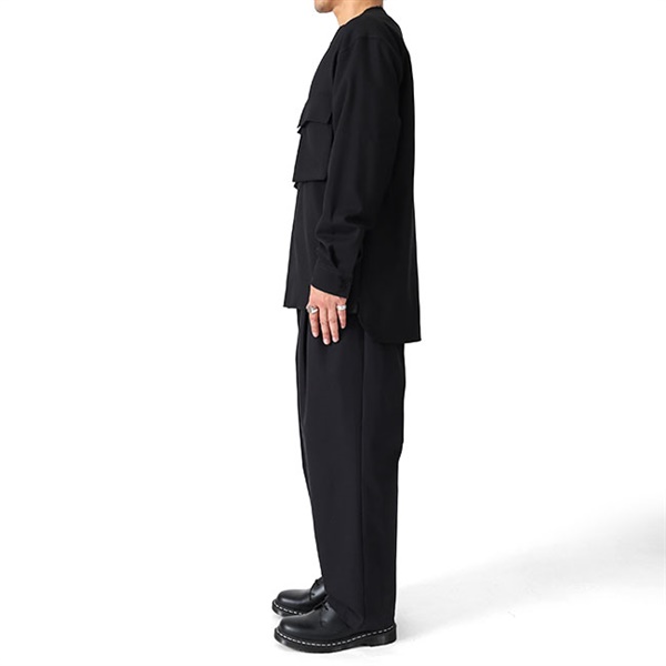 MARNI マルニ トロピカルウール ノーカラー Vネックシャツ CUMU0369A1