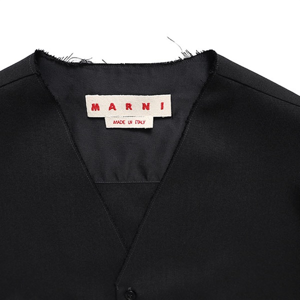 MARNI マルニ トロピカルウール ノーカラー Vネックシャツ CUMU0369A1