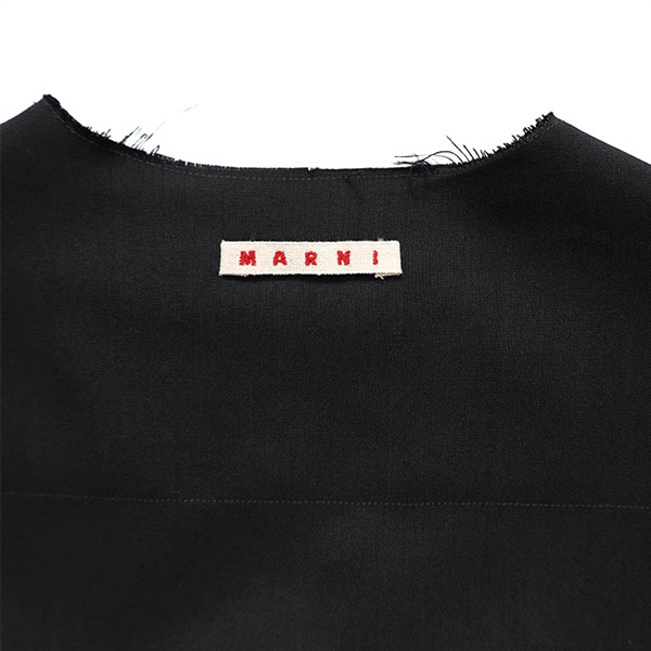 MARNI マルニ トロピカルウール ノーカラー Vネックシャツ CUMU0369A1