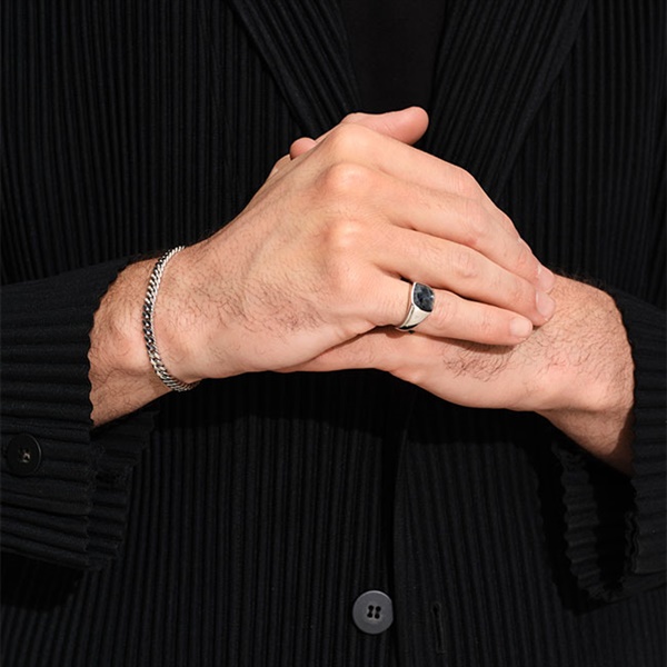 *関税込み*TOMWOOD トムウッド Kay ring ブラック ケイリング TOMWOOD トムウッド Kay Ring Black Larvikite ケイ リング