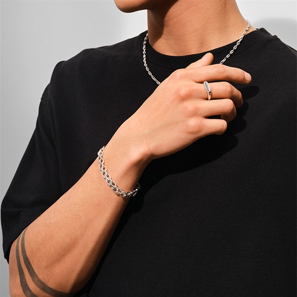 VINTAGE ヴィンテージ シルバー スケイル チェーン ブレスレット TOMWOOD トムウッド Vintage Bracelet 8.3inch シルバー