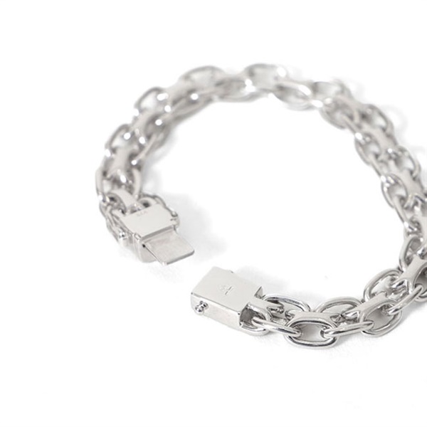 US ヴィンテージ シルバー ウェーブ チェーン ブレスレット STESLING TOMWOOD トムウッド Vintage Bracelet 8.3inch シルバー