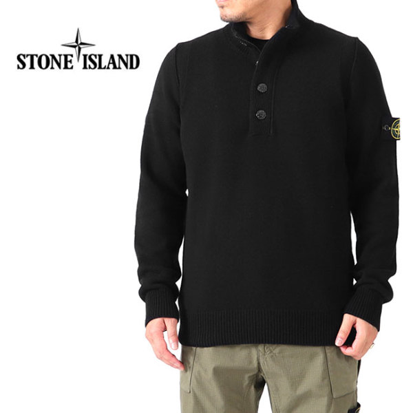 Stone Island ストーンアイランド 7GG スタンドカラー ハーフジップ ニットセーター 7715540A3