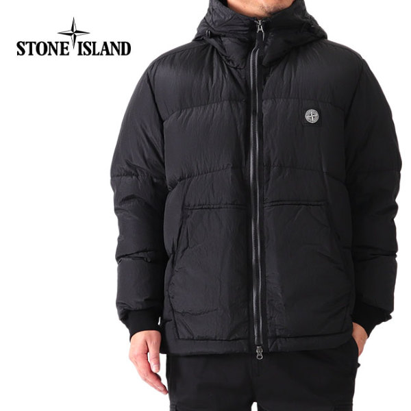 Stone Island ストーンアイランド 胸ロゴ ナイロンメタル フード付き ダウンジャケット 711540532